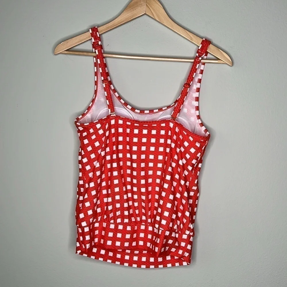 Sea Level Swim Australia Le Damier Blouson Multifit Singlet Tankini Red Check